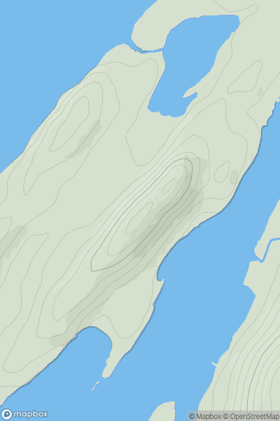 Thumbnail image for Barr Mor [Knapdale and Kintyre] [NR773872] showing contour plot for surrounding peak